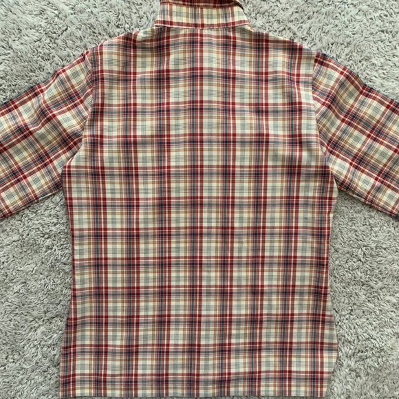 70s Vintage Button-Down Plaid Shirt. Small. Koret of California. - Picture 8 of 11